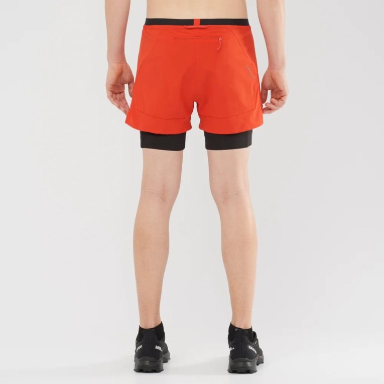 Salomon Cross 2in1 Men's Shorts Orange | 726-GWKBSU