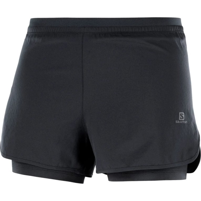 Salomon Cross 2in1 Women's Running Shorts Black | 256-RHBSGC