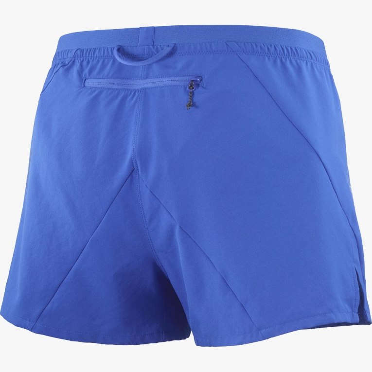 Salomon Cross 3'' Men's Shorts Blue | 912-KBSIDC