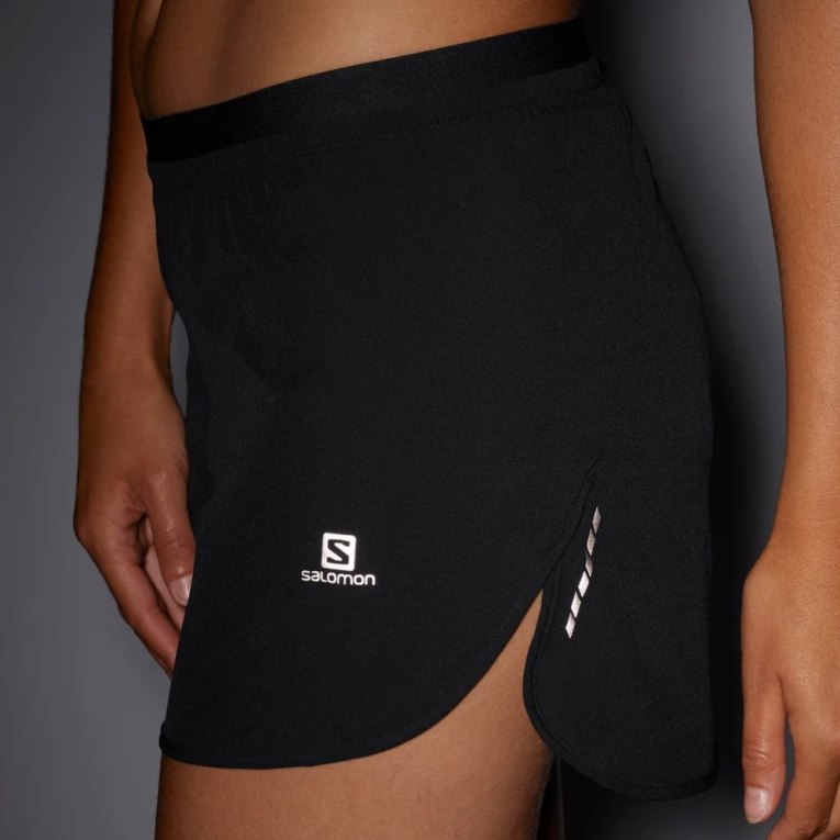 Salomon Cross 3'' Women's Running Shorts Black | 238-RXQUEY