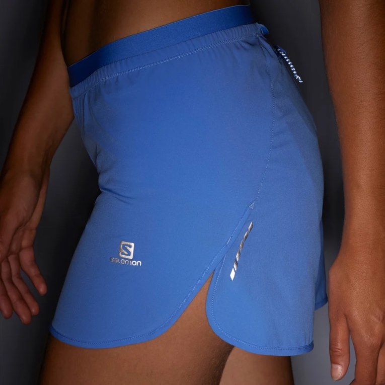 Salomon Cross 3'' Women's Running Shorts Light Blue | 381-NJTAHK