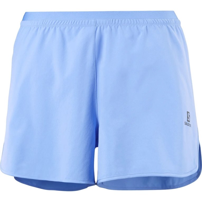 Salomon Cross 3'' Women's Running Shorts Light Blue | 381-NJTAHK