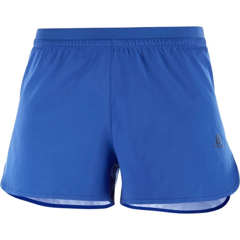 Salomon Cross 3'' Women's Running Shorts Blue | 863-AGUQWN