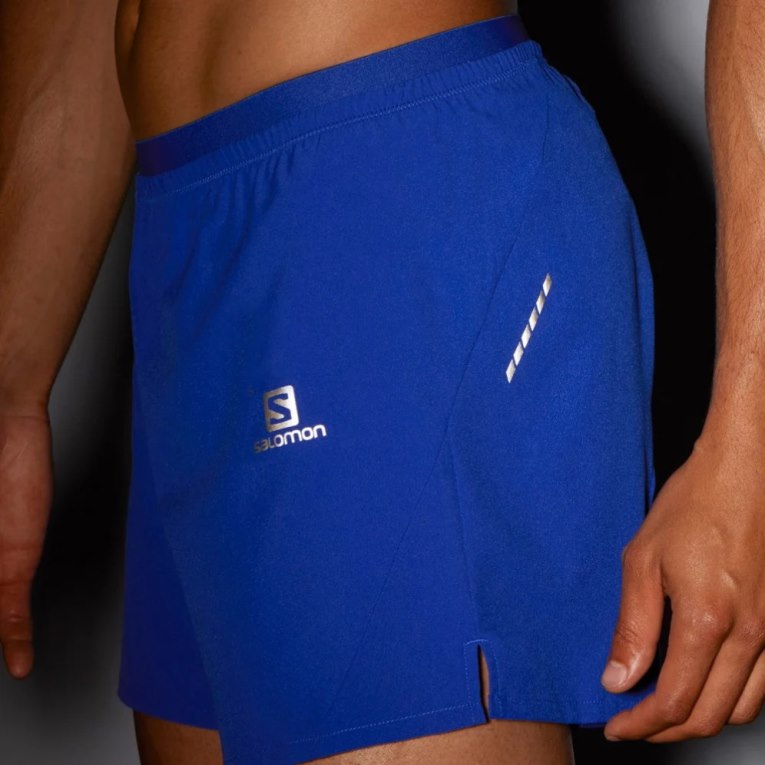 Salomon Cross 5'' Men's Shorts Blue | 284-LKZJBV