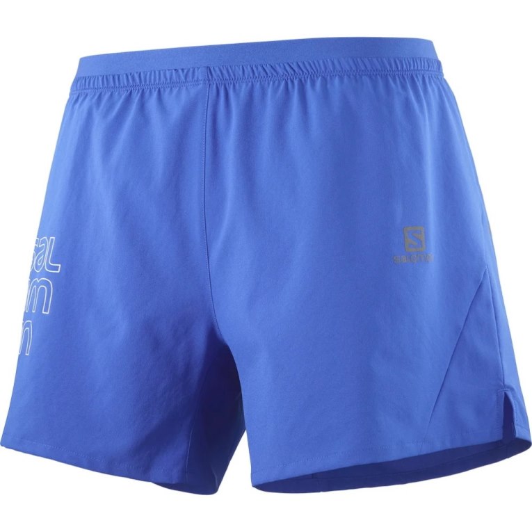 Salomon Cross 5'' Men's Shorts Blue | 284-LKZJBV