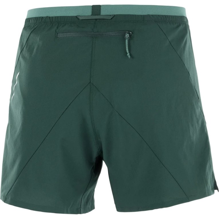 Salomon Cross 5'' Men's Shorts Green | 016-QBWPIC