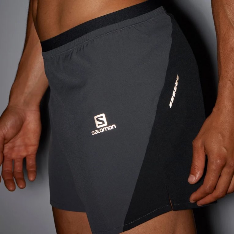 Salomon Cross 5'' Men's Shorts Navy / Black | 672-PLXSUA