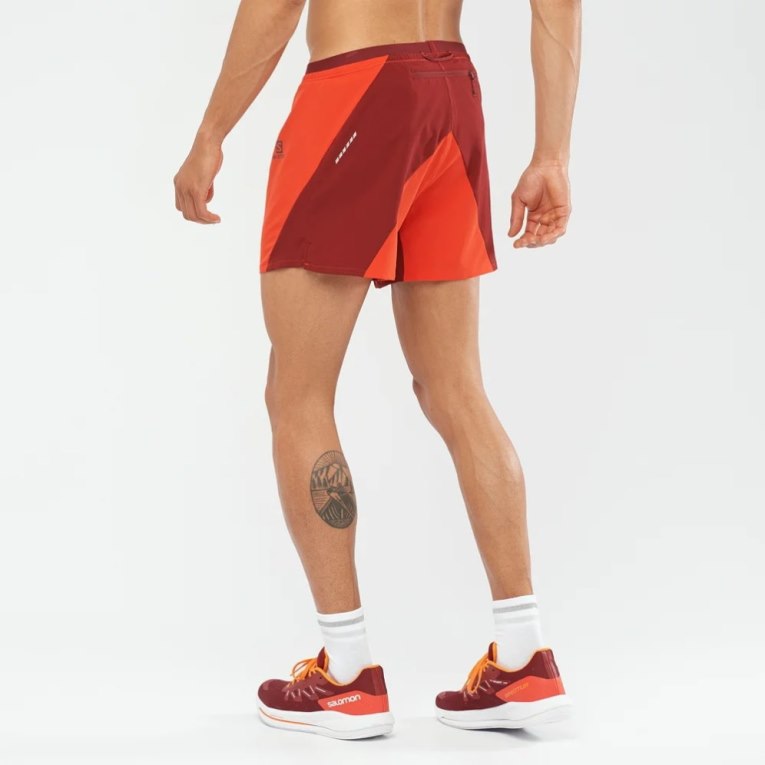 Salomon Cross 5'' Men's Shorts Red | 752-ATBGMY