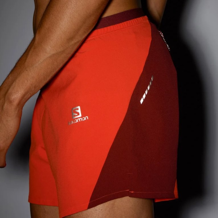 Salomon Cross 5'' Men's Shorts Red | 752-ATBGMY