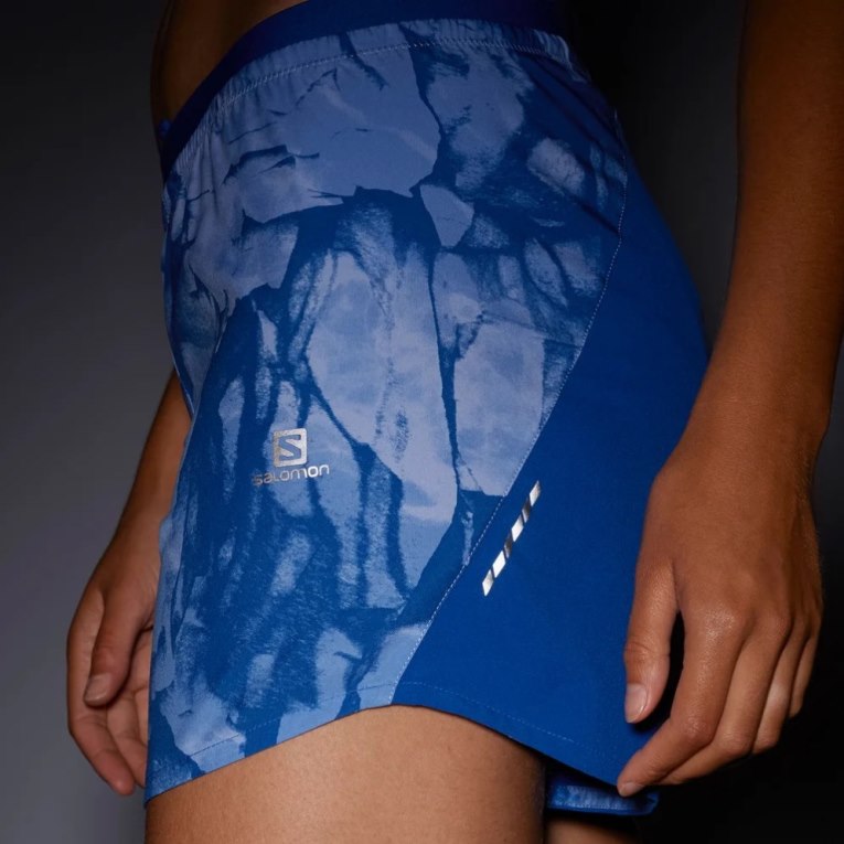 Salomon Cross 5'' Women's Running Shorts Blue | 237-YPUNFA