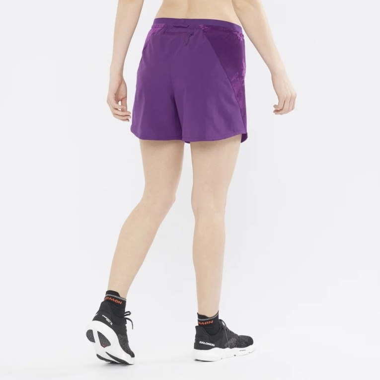 Salomon Cross 5'' Women's Running Shorts Purple | 240-VYHUEJ