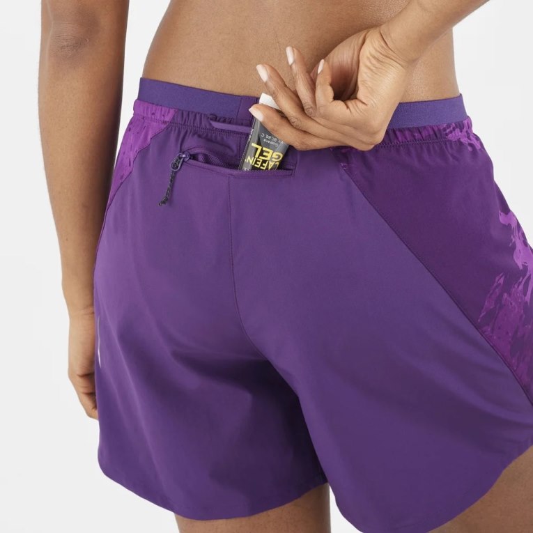 Salomon Cross 5'' Women's Running Shorts Purple | 240-VYHUEJ