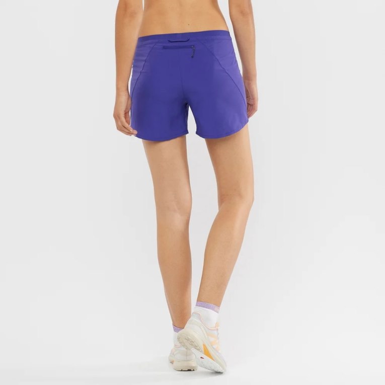 Salomon Cross 5'' Women's Running Shorts Blue | 546-AHSZVL