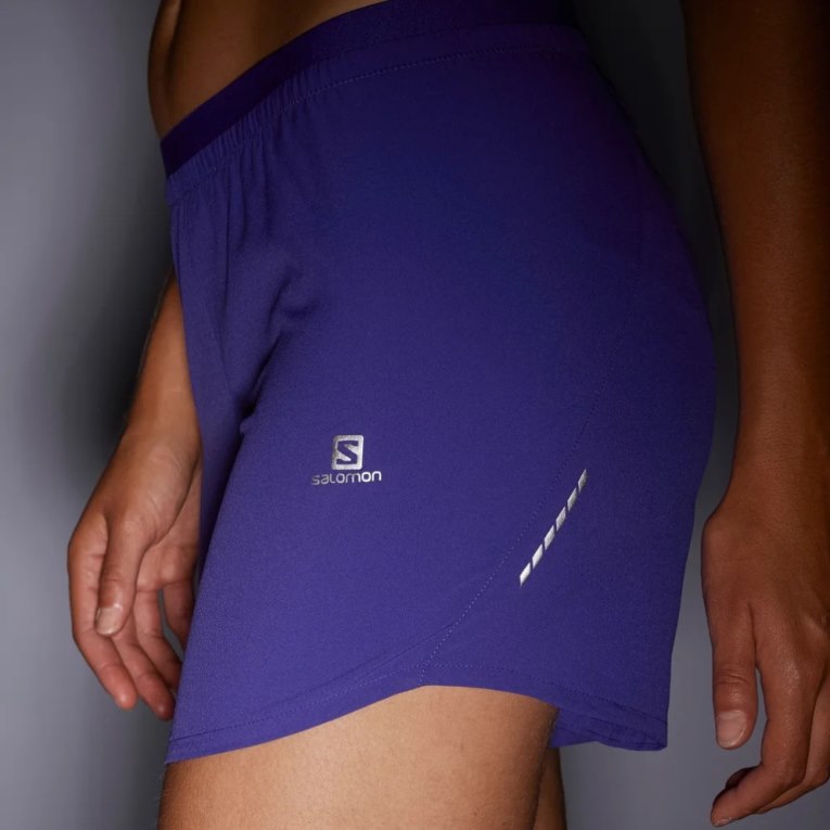 Salomon Cross 5'' Women's Running Shorts Blue | 546-AHSZVL