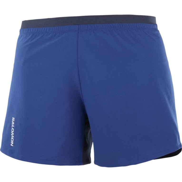 Salomon Cross 5'' Women's Running Shorts Blue | 571-BELCTJ