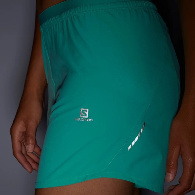 Salomon Cross 5'' Women's Running Shorts Turquoise | 583-FZCNRG