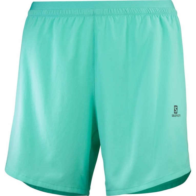 Salomon Cross 5'' Women's Running Shorts Turquoise | 583-FZCNRG