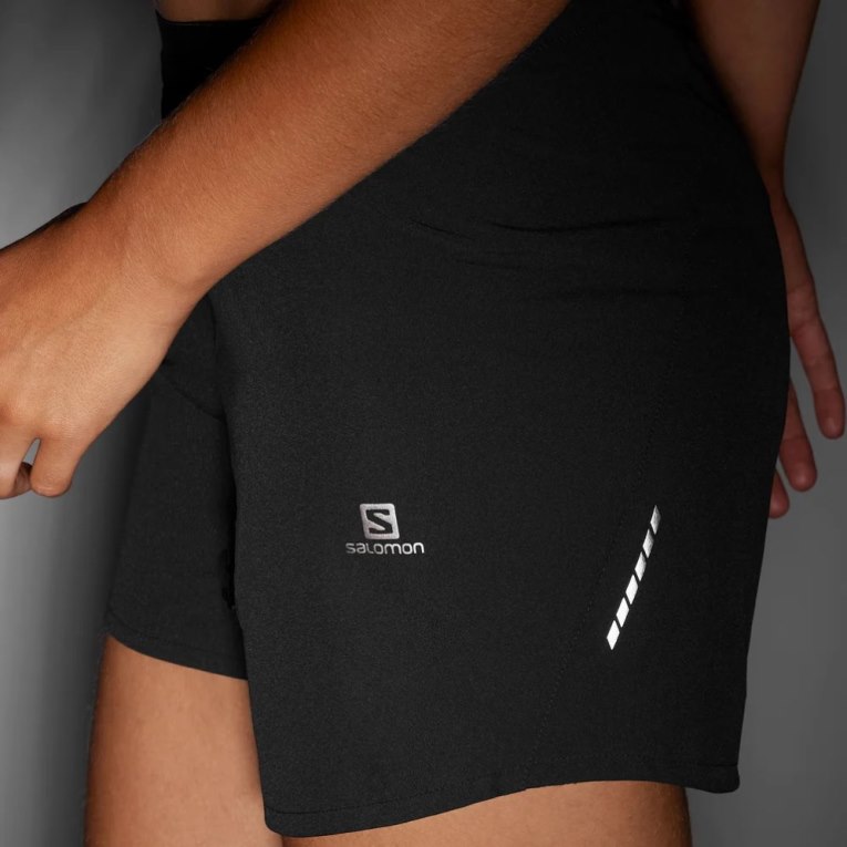 Salomon Cross 5'' Women's Running Shorts Black | 814-UNZAJR