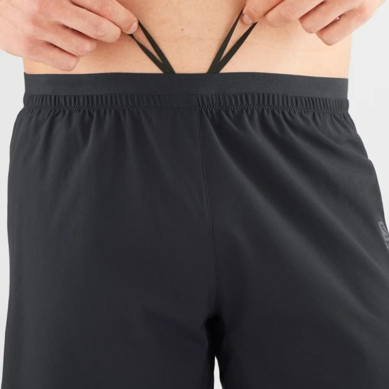 Salomon Cross 7'' Men's Shorts Black | 546-OBLDXE