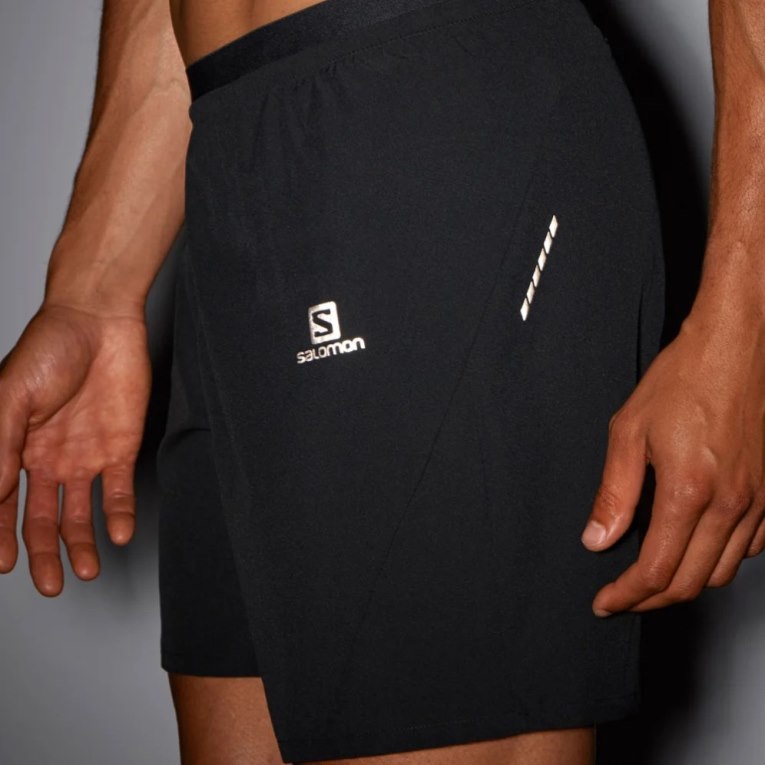 Salomon Cross 7'' Men's Shorts Black | 546-OBLDXE