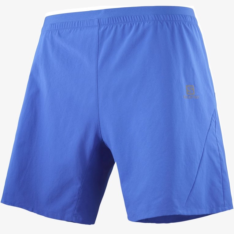 Salomon Cross 7'' Men's Shorts Blue | 847-UWVDER