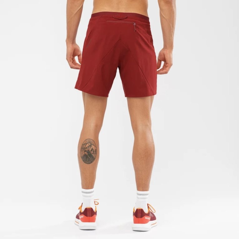 Salomon Cross 7'' Men's Shorts Red | 765-TEVZPW