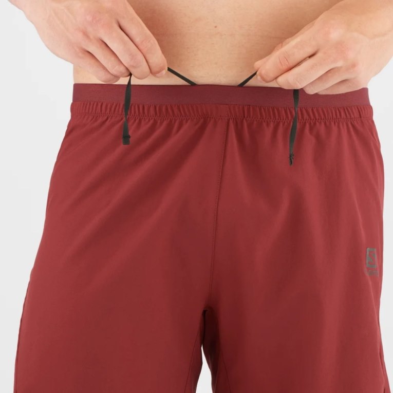 Salomon Cross 7'' Men's Shorts Red | 765-TEVZPW