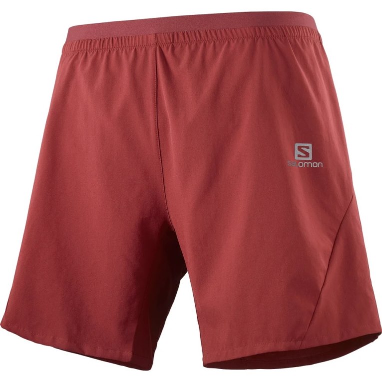 Salomon Cross 7'' Men's Shorts Red | 765-TEVZPW