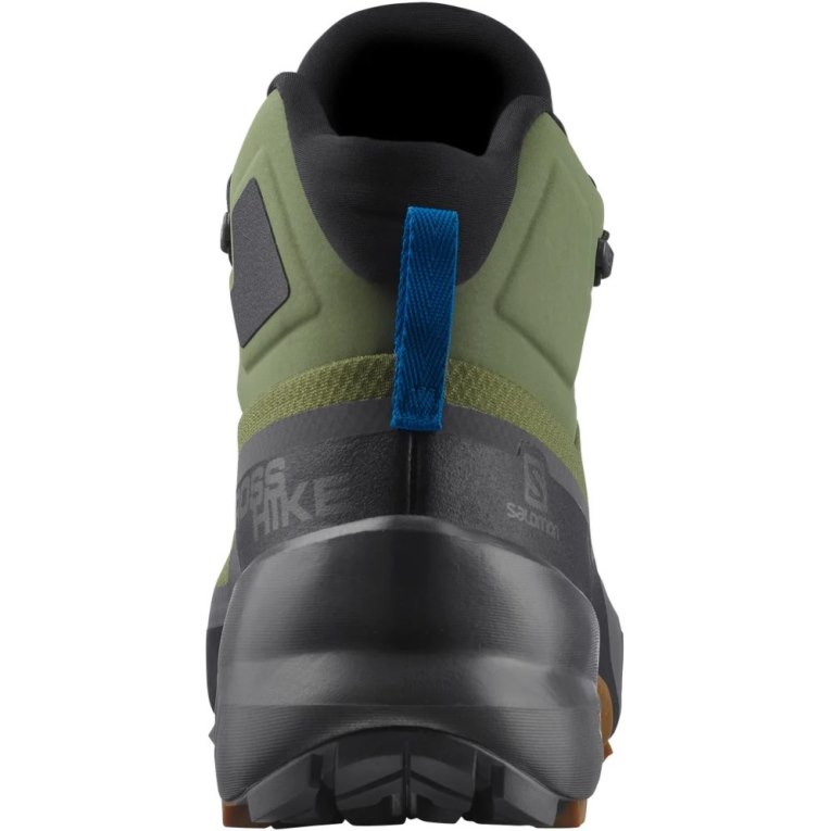 Salomon Cross Hike Mid GTX Men's Hiking Boots Olive | 174-PBSQOG