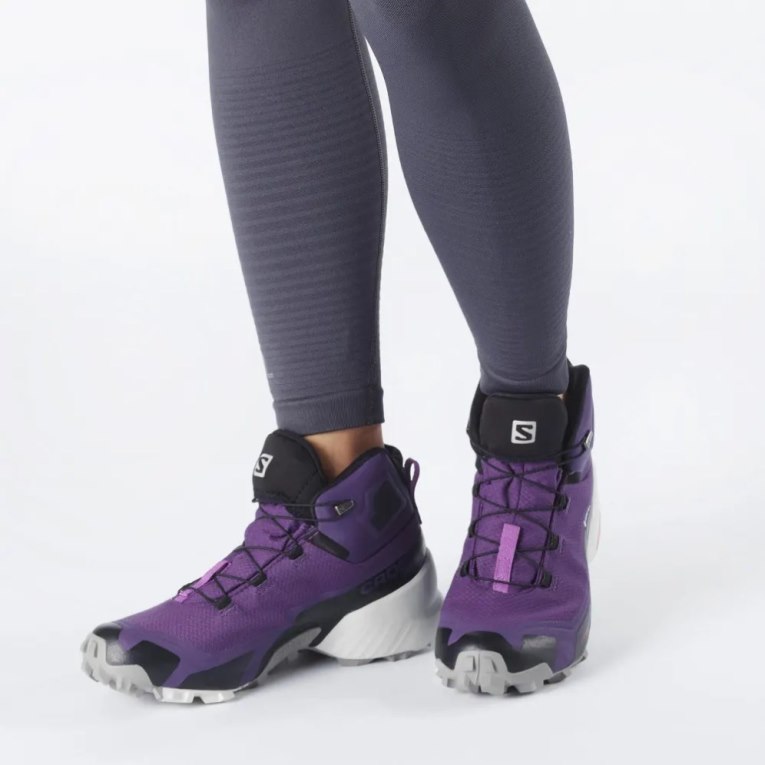 Salomon Cross Hike Mid GTX Women's Hiking Boots Purple | 072-ZXMUTC