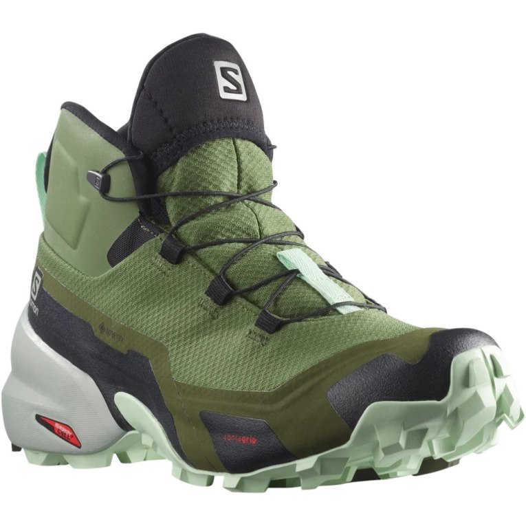 Salomon Cross Hike Mid GTX Women's Hiking Boots Olive | 412-HUDWZK