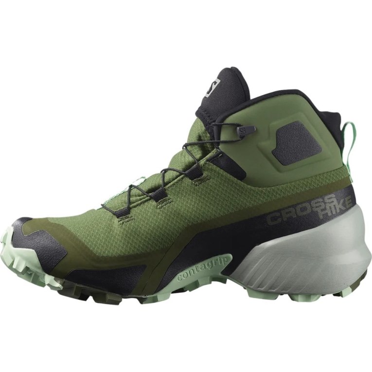 Salomon Cross Hike Mid GTX Women's Hiking Boots Olive | 412-HUDWZK