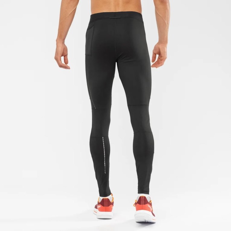 Salomon Cross Men's Running Tights Black | 345-HLEKSC