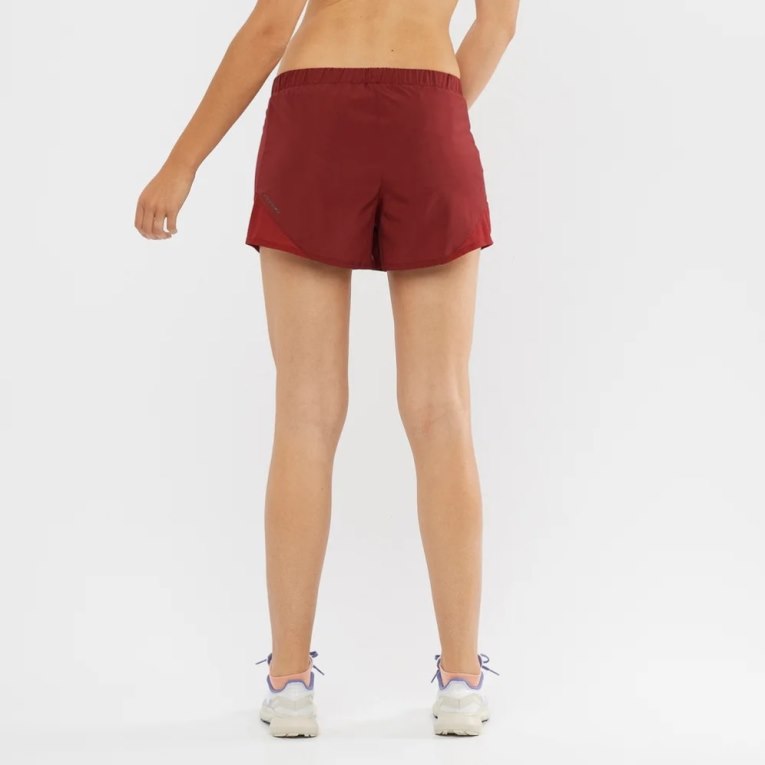 Salomon Cross Rebel 4'' Women's Running Shorts Red | 318-BLSTAZ