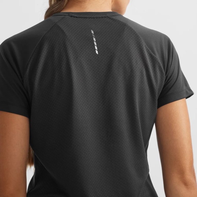 Salomon Cross Rebel Short Sleeve Women's T-Shirts Black | 692-NCKTEA