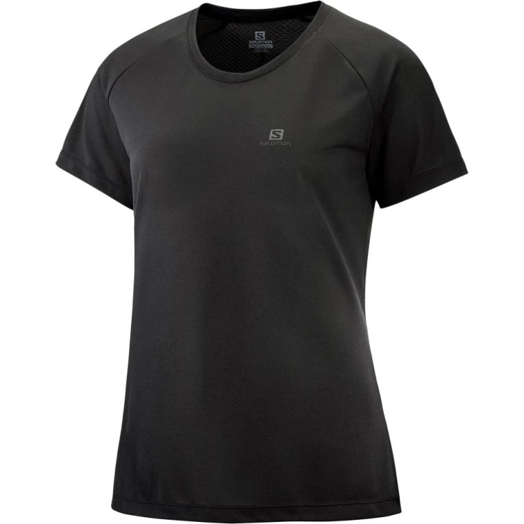 Salomon Cross Rebel Short Sleeve Women's T-Shirts Black | 692-NCKTEA