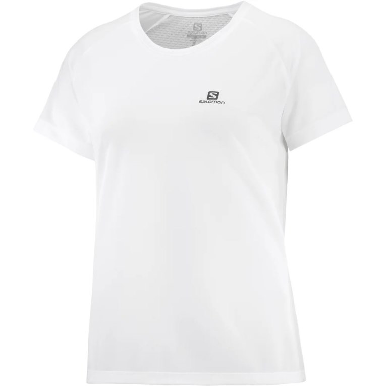 Salomon Cross Rebel Short Sleeve Women's T-Shirts White | 742-RZOXHF