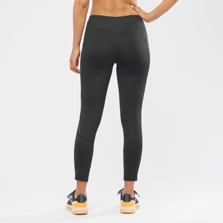 Salomon Cross Run 25'' Women's Running Tights Black | 102-ILGSUQ