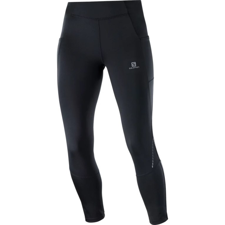 Salomon Cross Run 25'' Women's Running Tights Black | 102-ILGSUQ