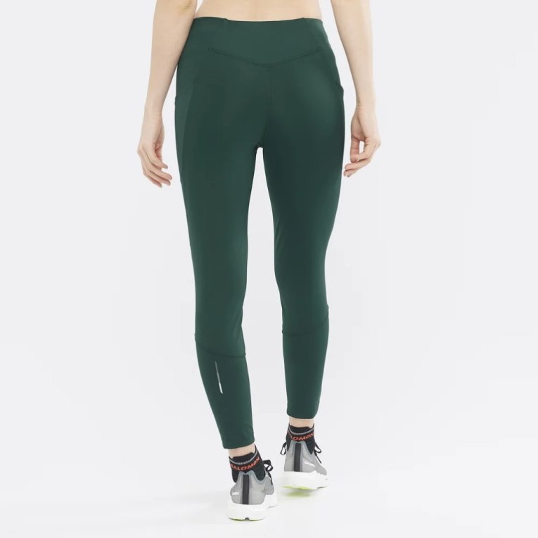 Salomon Cross Run 25'' Women's Running Tights Green | 274-ZGRXYL