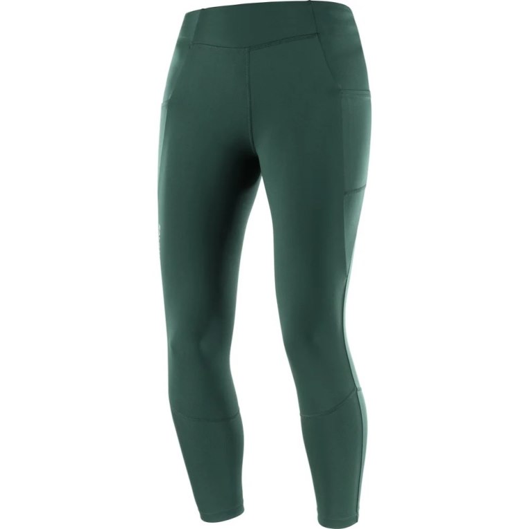 Salomon Cross Run 25'' Women's Running Tights Green | 274-ZGRXYL