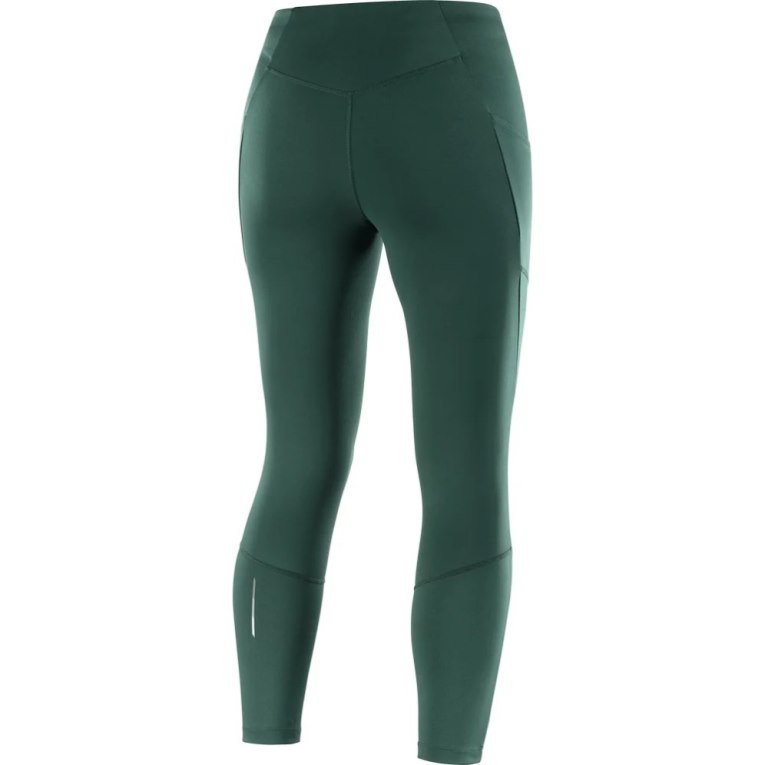 Salomon Cross Run 25'' Women's Running Tights Green | 274-ZGRXYL