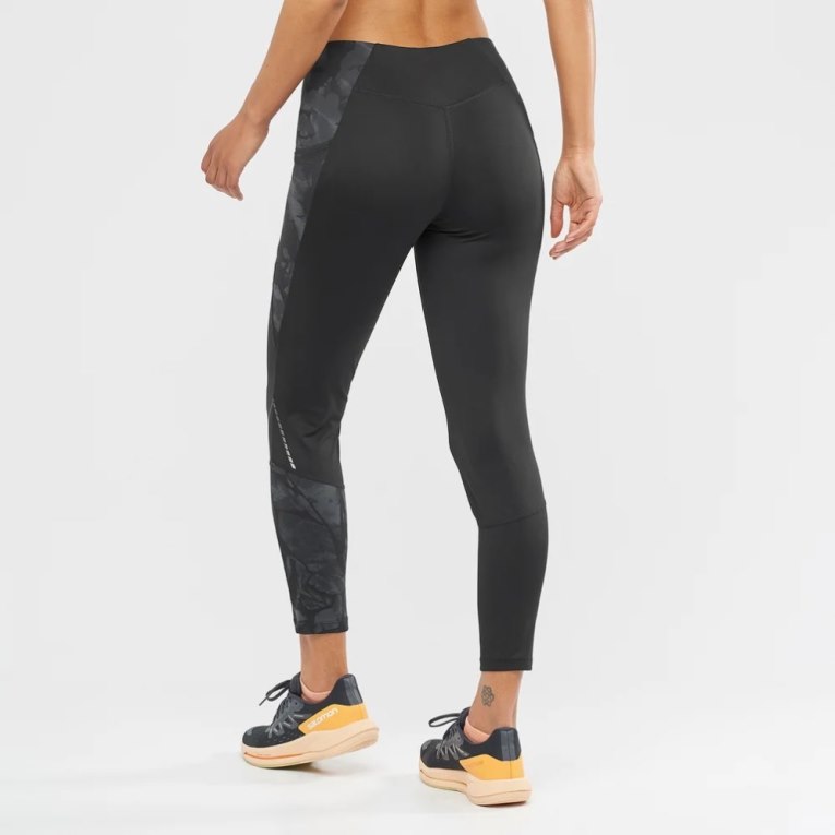 Salomon Cross Run 25'' Women's Running Tights Black | 528-FPTLWI