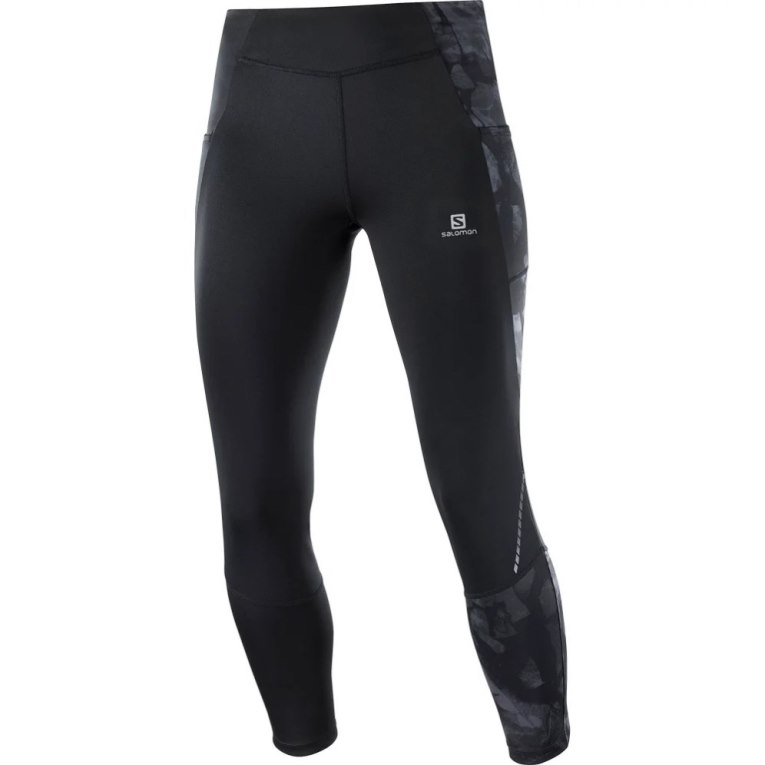 Salomon Cross Run 25'' Women's Running Tights Black | 528-FPTLWI