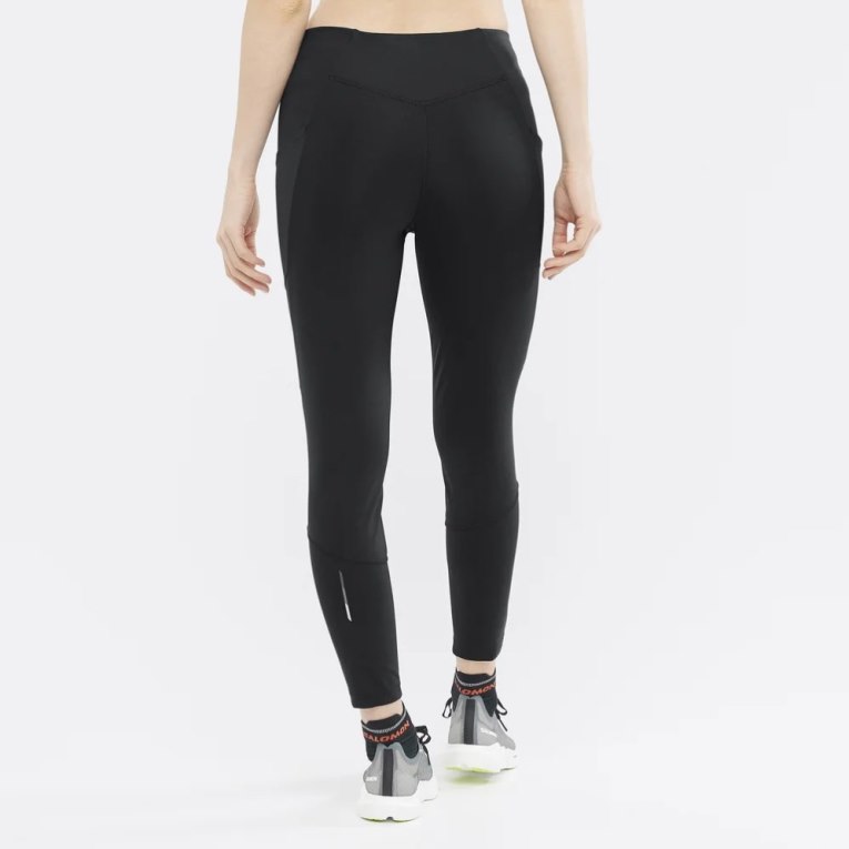 Salomon Cross Run 25'' Women's Running Tights Black | 684-QDYJMZ