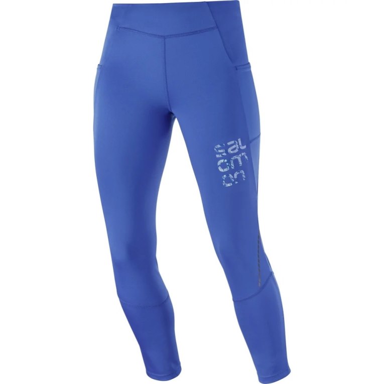 Salomon Cross Run 25'' Women's Running Tights Blue | 918-LETNCF