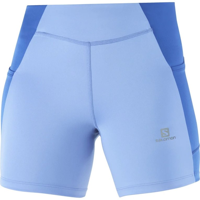 Salomon Cross Run 5'' Short Women's Running Tights Blue | 483-OFHBRI