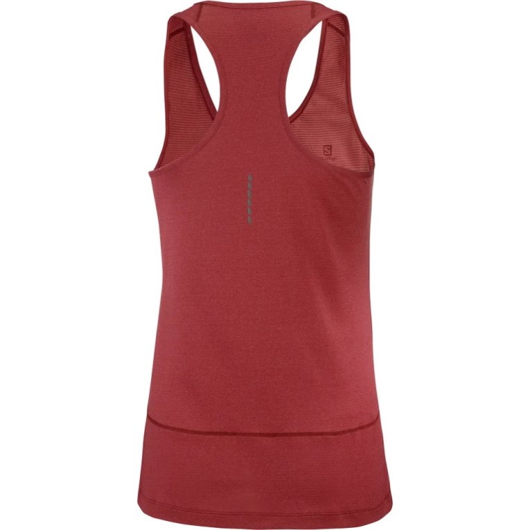 Salomon Cross Run Graphic Women's Tanks Red | 394-QKMDZR