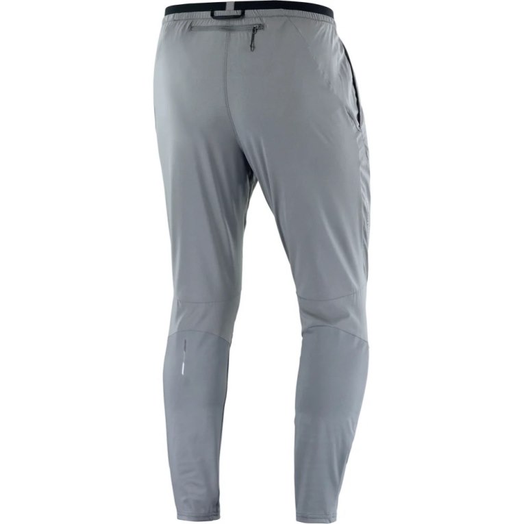 Salomon Cross Run Men's Sport Pants Grey | 032-JILEPR