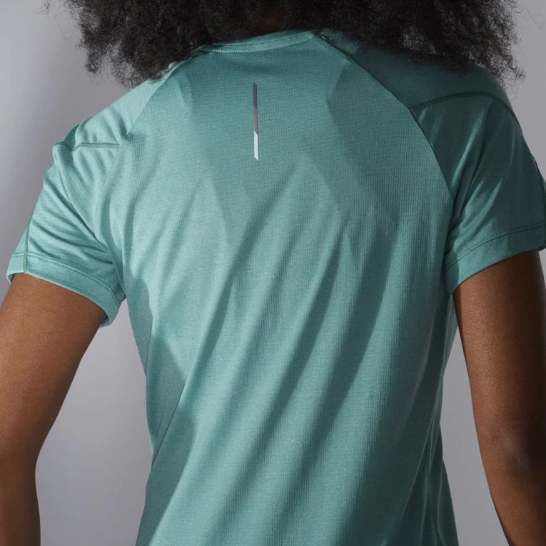 Salomon Cross Run Short Sleeve Women's T-Shirts Turquoise | 892-OTBFLM